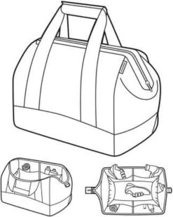 Reisenthel Allrounder M Reistas Sporttas - 18L - Baroque Marble Zwart -Bagageopslag 955x1200 7