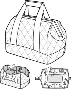 Reisenthel Allrounder M Reistas Sporttas - 18L - Rhombus Midnight Gold Blauw -Bagageopslag 960x1200 5