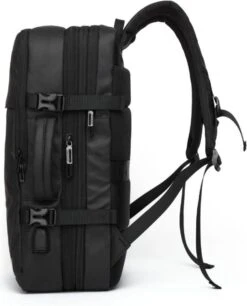 HEANVER Travel Elite - Reistas Handbagage - Weekendtas - 17inch Laptop Rugzak - Backpack Waterafstotend - 30L / 60 Liter Tas - Zwart / Antraciet -Bagageopslag 968x1200 1