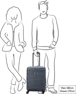 Delsey Handbagage Harde Koffer / Trolley / Reiskoffer - Freestyle - 55 Cm - Grijs -Bagageopslag 973x1200 1