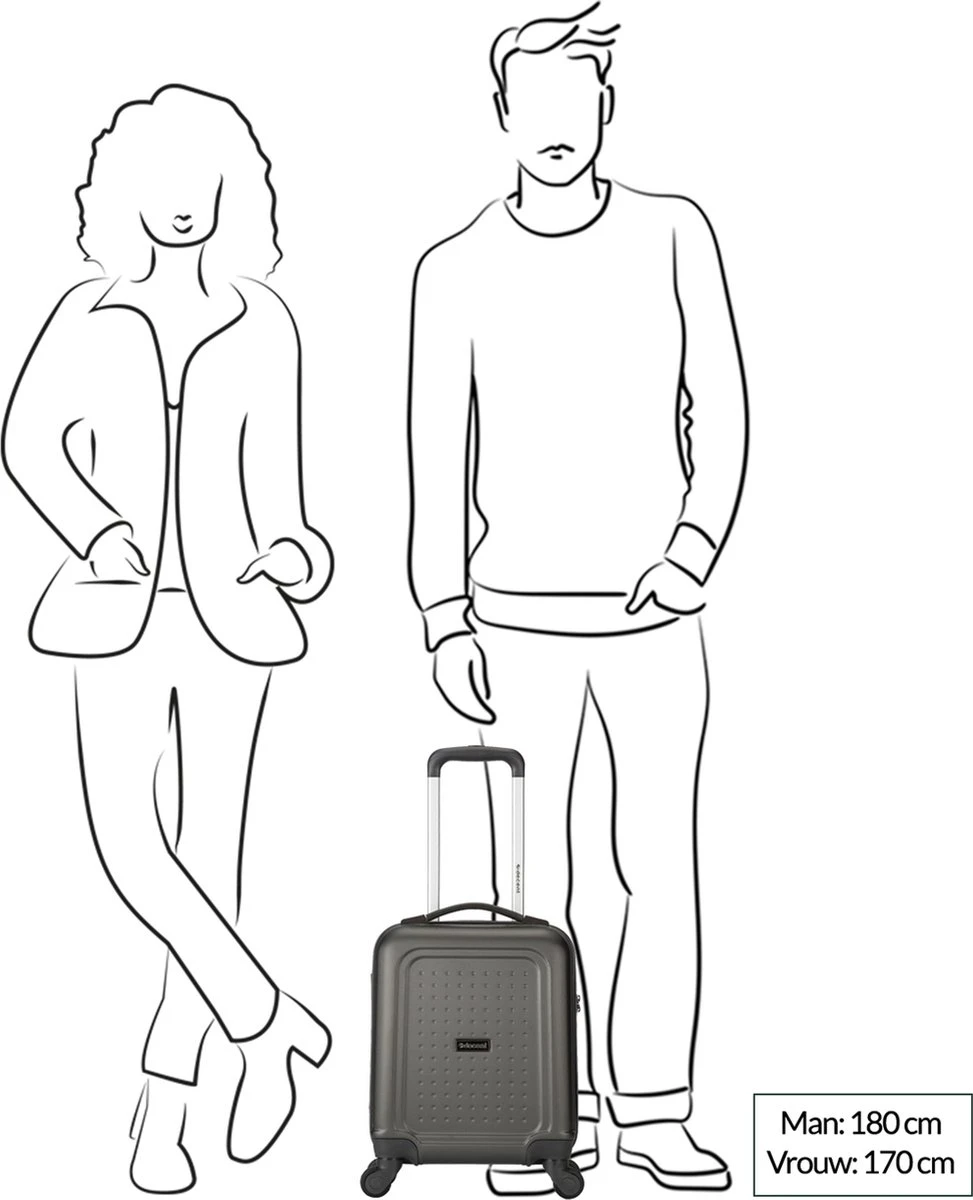 Decent Handbagage Koffer / Trolley / Reiskoffer - 42 Cm - 24 Liter - ABS - Maxi Air - Grijs 4 Decent Handbagage Koffer / Trolley / Reiskoffer - 42 Cm - 24 Liter - ABS - Maxi Air - Grijs - Afbeelding 4