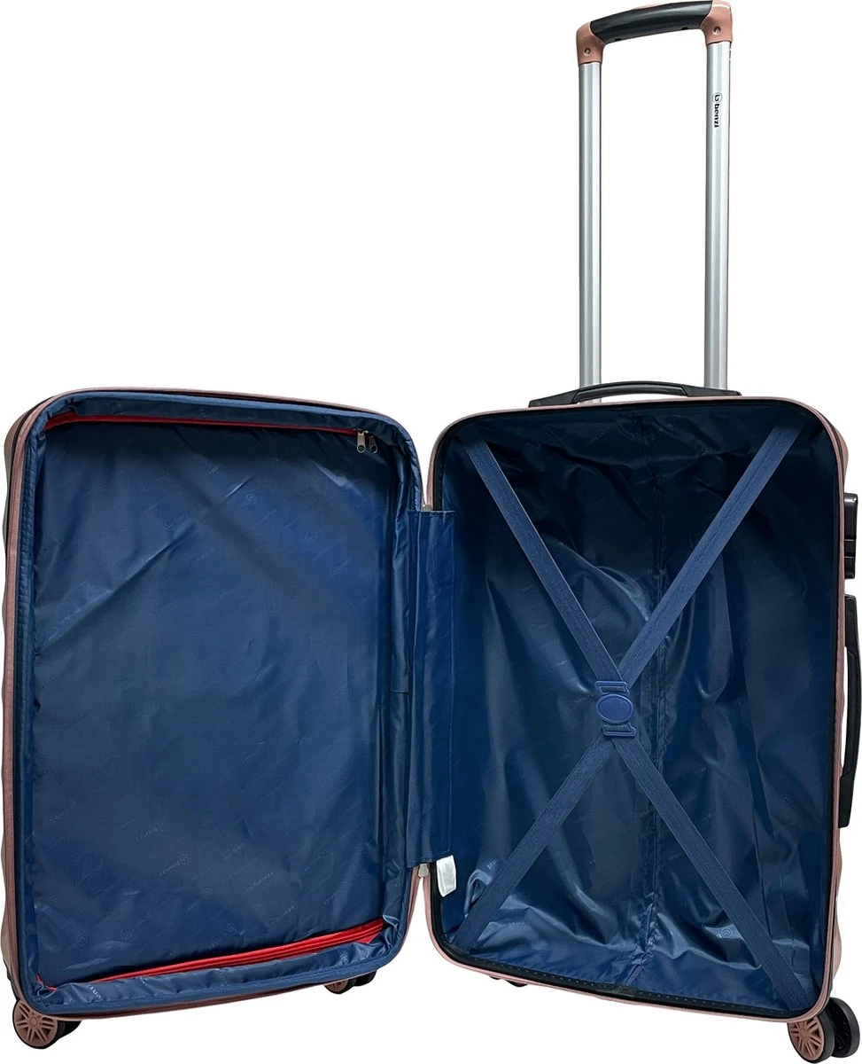 Benzi Xisto Middelgrote Koffer - 65 Cm -75 Liter - Expandable - Roze 5 Benzi Xisto Middelgrote Koffer - 65 Cm -75 Liter - Expandable - Roze - Afbeelding 5