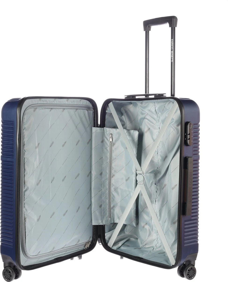 Enrico Benetti Louisville Middelgrote Koffer 65 Cm - 68 Liter - Donkerblauw 4 Enrico Benetti Louisville Middelgrote Koffer 65 Cm - 68 Liter - Donkerblauw - Afbeelding 4