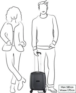 Decent Handbagage Koffer / Trolley / Reiskoffer - 42 Cm - 24 Liter - ABS - Maxi Air - Champagne -Bagageopslag 975x1200 5