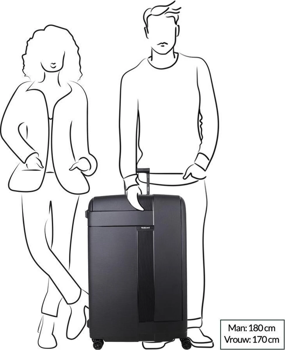 Decent Transit Large Koffer - 82 Cm - Petrol Groen 2 Decent Transit Large Koffer - 82 Cm - Petrol Groen - Afbeelding 2